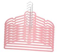 AKOOSY 10 pcs Plastic Heart Shaped Clothes Hangers with Swivel Hook Non-slip Coat and Jacket Hangers for Closet Organizer Pink Dress and Shirt Hanging for Home