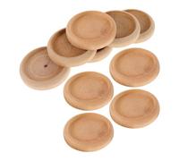 AKOOSY 10 Pcs Small Solid Wood Pin Cushion Bases for Embroidery Accessories, Reusable Compact Sewing Pin Holder, Miniature Wooden Bases for Crafting and DIY Projects