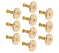 AKOOSY 10 Sets Badge Fixing Accessories Screw Caps Metal Pin Backs with Secure Screw Cap Design for Versatile Badge Attachment and Easy Removal Craft Use