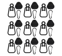 AKOOSY 10 Sets Lightweight Portable Tarp Clips with Hooks Tent Clamps Made of Abs and Stainless Steel for Outdoor Camping Awnings Canopies Tent Accessories