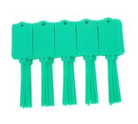 AKOOSY 100pcs Plastic Shipping Tags with Selflocking Reusable Design Blank Label Tie for Logistics Luggage Cable Marking Green Durable Hanging Tags for Inventory and Asset Management