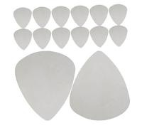 AKOOSY 100pcs Stainless Steel Guitar Picks with Smooth Edge Silver Metal Plectrums for Electric Acoustic Bass Guitars Sharp Tone Producing Musical Instrument Accessories for Rock Jazz