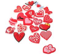 AKOOSY 100pcs Valentine S Heart Charms Kit Soft PVC DIY Craft Decor for Phone Case Shoes Hair Accessories Bags Scrapbooks Mixed Styles Romantic Embellishments for Valentines Day