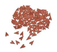 AKOOSY 100pcs Wooden Heart Buttons Double Retro Style for DIY Sewing Crafts Scrapbooking Accessories Secure Fastening for Clothing and Home Decor