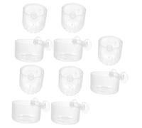 AKOOSY 10pcs Aquatic Plant Cups with Suction Cups, Fish Tank Planters for Aquarium Decoration, and Oval Underwater Planters for Aquarium Supplies and Fish Tank Gardening