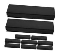 AKOOSY 10pcs Black Flip-top Pencil Case Pen Organizer Box for Fountain Ballpoint Pens Storage Box Empty Case Writing Holder Office Supplies