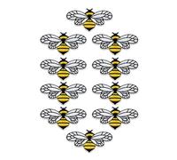 AKOOSY 10pcs Cartoon Bee Embroidered Sewing Patches Applique for Clothes Bags Hats Decorative Cloth Badges for Jeans Jackets Repair and DIY Craft Accessories