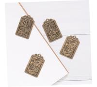 AKOOSY 10pcs Chinese Style The God of Fortune Amulet Pendant Lightweight Portable Religious Luck Charm Card for Men and Women Zodiac Dragon Design Safe
