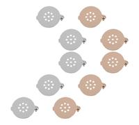 AKOOSY 10pcs DIY Brooch Bases with Safety Pins Copper Round Brooch Trays with Nine for Jewelry Making Accessories Gold Silver Mixed for Lapel Pins and Craft Designs