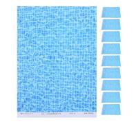 AKOOSY 10pcs DIY Dollhouse Pond Landscape Stickers River Water Decal Fake Lake Paper Self-adhesive Water Pattern Paper Ripple Sticker Miniature Pond Lake Ocean Theme