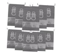 AKOOSY 10pcs Drawstring Shoe Organizer Bags Thickened Dustproof Storage with Transparent Window Portable Travel Shoe Bags for Men and Women Large and Small for Versatile Footwear Storage
