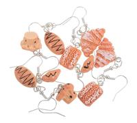 AKOOSY 10pcs Food Simulation Bread Earrings Set - Cute Dangle Pendant Earrings for Teen, Fun Baking Cake Bread Charms for Party and Everyday Wear