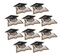 AKOOSY 10pcs Graduation Brooch Pins for Graduates 2026 - 1.18" Graduation Cap and Book Lapel Pin Set School Student Congrats Badges and Teacher