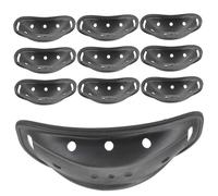 AKOOSY 10Pcs Helmet Chin Pads Durable Hard Hat Chin Holder Pads Protective Replacement Parts for Football and Safety Helmets Easy to Install Black