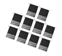 AKOOSY 10Pcs Large Non-Woven Drawstring Shoe Bags with Transparent Window Portable Travel Shoe Storage Pouches for Men Women Sneakers Slippers Sandals Organizer