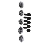 AKOOSY 10PCS Lavalier Microphone Windscreen with Clips Furry Wind Muff Covers Sponge Windproof Covers for Mini Wireless Mic Quick Swap Accessory Kit for Outdoor Recording