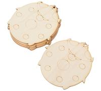 AKOOSY 10Pcs Natural Wood Ladybird Cutouts Unfinished Wooden Craft Supplies for DIY Painting and Creative Handicrafts Family Fun Party Decorations