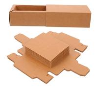 AKOOSY 10Pcs Small Kraft Paper Lipstick Gift Boxes Cosmetic Packaging for Candy Storage and Delicate Gift Wrapping with Smooth Rounded Edges