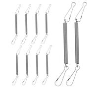 AKOOSY 10pcs Stainless Steel Spring Hooks Fastener for Small Animal Cages Secure Water Bottle Clip for Rabbits Guinea Pigs Hamsters Pet Accessories