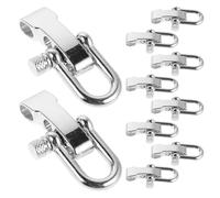 AKOOSY 10pcs U-Shaped Stainless Steel Shackles Adjustable Paracord Wrist Buckles Lightweight Compact Quick Release Design Sturdy for Emergency Scenarios and Daily Wear