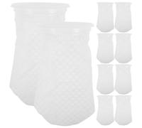 AKOOSY 10pcs White 3d Honeycomb Ring Filter Socks for Fish Tank Aquarium, Made of Pp and Filter Cotton, Easy Installation, Improving Water Polishing for Saltwater and Freshwater Aquariums