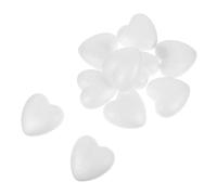AKOOSY 10pcs White Heart Shaped Polystyrene Balls for DIY Crafts Painting Wedding Decorations Art Projects