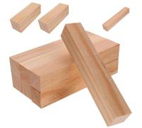 AKOOSY 10pcs Wood Blocks Whittling Kit for Beginners Lightweight Wooden Craft Blocks with Smooth Polished Surface for DIY Creative Projects and Shaping