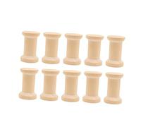 AKOOSY 10pcs Wood Craft Spools Small Empty Thread Bobbins for Weaving and Stringing Premium Smooth Surface Unfinished Wooden Spools for DIY Painting and Sorting Activities