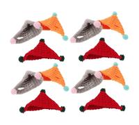 AKOOSY 12pcs Mini Knit Hats Handmade Wool Yarn Beanies for Dolls Small Pets Decorative DIY Craft Accessories Birthday Holiday Party Decorations
