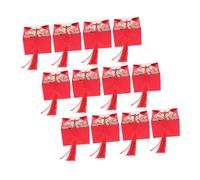 AKOOSY 12pcs Red Chinese Style Wedding Favor Boxes with Tassels Decorative Paper Candy Boxes for Party Treats Medium Elegant Peony Double for Wedding Day Celebration