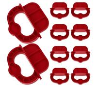 AKOOSY 12pcs Red Plastic Composite Deck Board Spacers for Deck Installations to Prevent Warping and Work Efficiency for Professional Contractors and DIY Enthusiasts