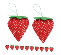 AKOOSY 12pcs Strawberry Pin Cushion Soft Protective Needle Holder for Cross Stitch Embroidery Quilting DIY Crafts Travel Friendly Portable Sewing Tool
