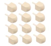 AKOOSY 12pcs Wooden Hanukkah Dreidels Blank DIY Spinning Tops for Painting and Decorating Durable Chanukah Dreidel Ornaments for Family Bonding and Interactive Holiday Fun