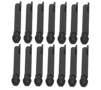 AKOOSY 14pcs Black Metal Zipper Pull Replacement for Luggage Handbags Backpacks Jackets Double Explosion Design with Single Lock for Secure Travel and Repair
