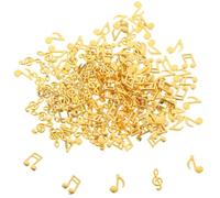 AKOOSY 150pcs Zinc Alloy Music Note Resin Fillers for DIY Crafts Jewelry Making Nail Art Decorations Epoxy Resin Fillers with Classic Comma Double Notes Fine Detailing for Scrapbooking