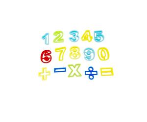 AKOOSY 15pcs DIY Number Mathematical Symbol Plasticine Mould Set with Extruder Tools for Educational Crafting and Pretend Play at Home Or Outdoors