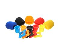 AKOOSY 15pcs Microphone Accessory Kit Foam Windscreens, Anti-roll Rings and Protective Bottom Covers, Mixed Colors, Suitable for Studio and Stage Use