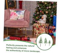 AKOOSY 15Pcs Miniature Plastic Cedar Trees for Sand Table DIY Landscape Decoration Realistic Simulation Plant Model with Fine Craftsmanship for Micro Scenery and Architectural Dioramas