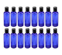 AKOOSY 16pcs 100ml Pet Refillable Bottles Blue Travel Bottle