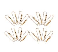 AKOOSY 16pcs Waist Tightener Pins for Women No Sew Jean Buttons Pant Waist Adjuster Lightweight Decorative Golden Cincher Clips for Dresses Skirts Pants Quick Installation and Invisible
