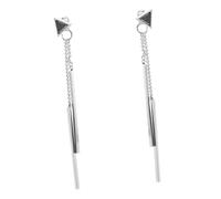 AKOOSY 1Pair Long Triangle Dangle Earrings for Women Elegant Lightweight Drop Earrings for Valentine Day Parties Everyday Wear Simple Stylish Tassel Earrings