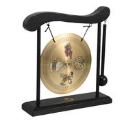 AKOOSY 1set Brass Feng Shui Gong Bell Ornament Chinese Desktop Decor with Stand Cultural and Elegant Craftsmanship for Home Office Promotes Energy Brass Design