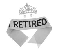 AKOOSY 1set Retirement Crown and Sash for Women Elegant Grandma Decorations Distinctive Design for Farewell Gatherings Sophisticated Accessories for Celebrating