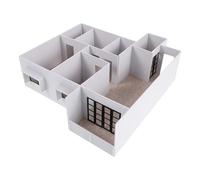 AKOOSY 1set Scale Apartment Model Kit Handcrafted Miniature Interior Section with Detailed Layout for Home Decoration and Architectural Display