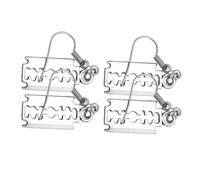 AKOOSY 2 Pairs Punk Style Alloy Drop Earrings for Women Fashionable Knife-shaped Ear Pendants Polished Ear Accessories for Parties Weddings Daily Wear