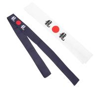 AKOOSY 2 pcs Japanese Chef Headbands Sweat-absorbing Karate Bandanas for Men Women Comfortable Skin-friendly Design for Sports Yoga Running Cycling and Kitchen Use