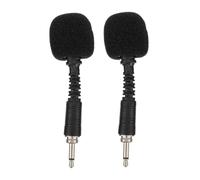 AKOOSY 2 PCS Portable In-line Noise Canceling Microphone with Threaded Connector for Phone and Recording Soft Sponge Head for Live Streaming Singing Conference and Stage Performance