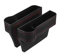 AKOOSY 2 Pcs Seat Storage Box Filler for Car Seat Organize Interior Key Multi-functional Tidy Space Multifunction Crevice Holder Stuffer Fit Blocker Insert Black Abs Leather