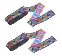 AKOOSY 2 Rolls of Jacquard Ribbon Embroidery Trim Made of Sturdy Polyester Silk, Machine Washable and Not Easy to Deform, Ethnic Style Suitable for Arts and Crafts Or DIY Bags