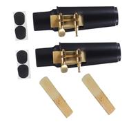 AKOOSY 2 Sets Alto Saxophone Mouthpiece Kit with Ligature Cap Pads and Reeds Protective Accessories for Alto Sax Complete Replacement for Clean and Comfortable Playing Experience